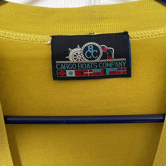 Cargo Boats Company Cardigan Size XL Mustard Yellow - Picture 2 of 3